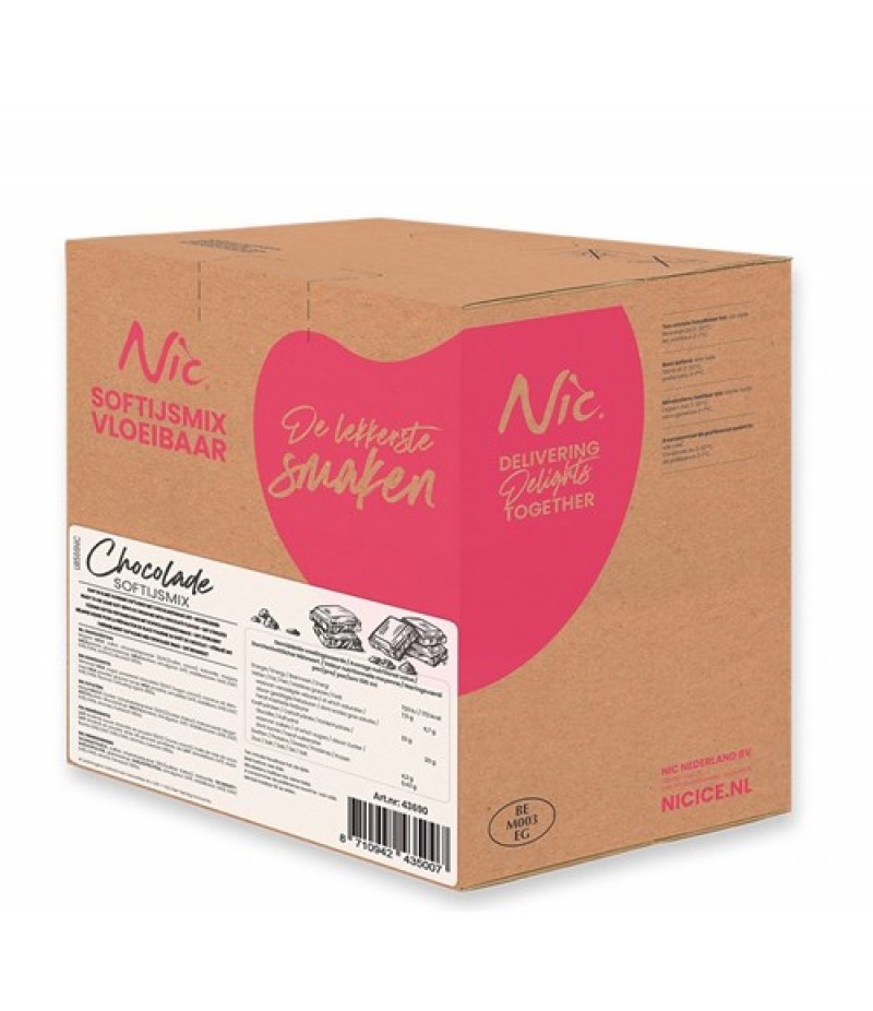 NIC Frusco Chocolade IJsmix Vloeibaar 7% PV 10 Liter