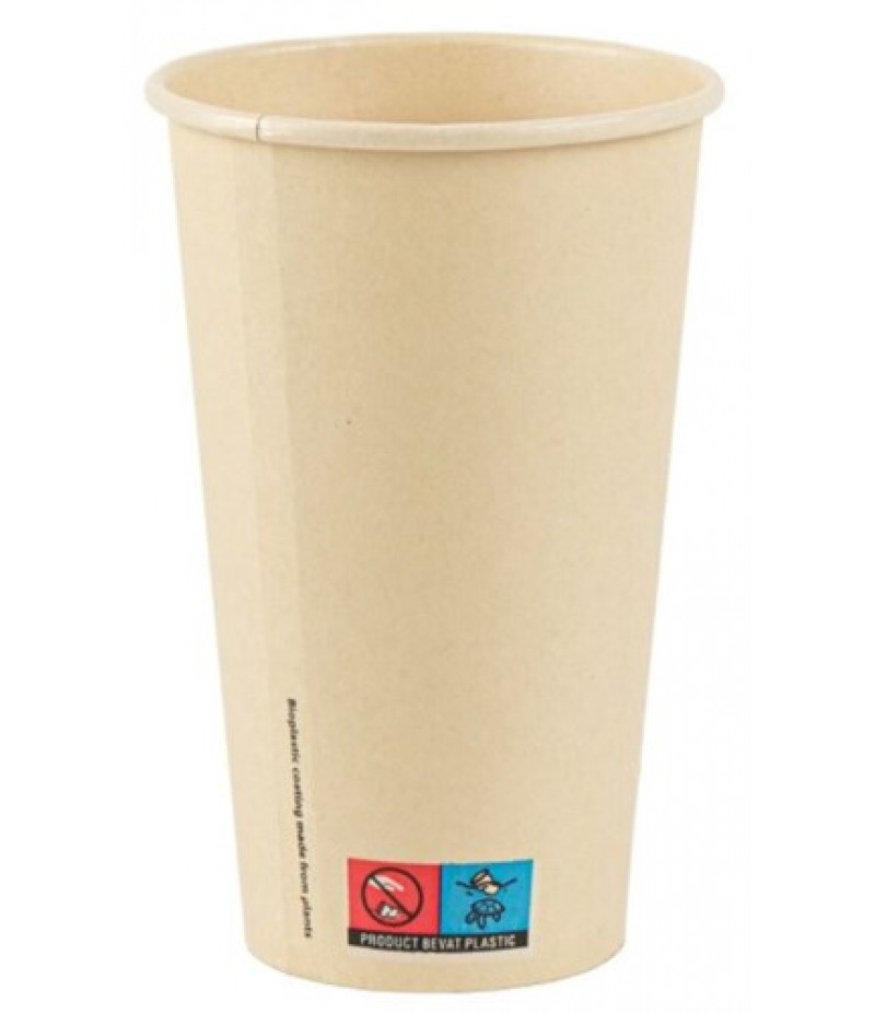 Milkshakebeker Bamboe Karton/PLA 22oz/660ml 50 Stuks ECO