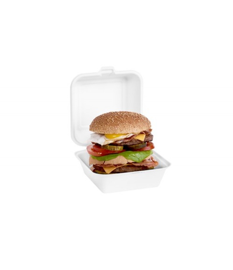 Hamburger Bak Suikerriet Wit 15,5x15 cm 500 Stuks