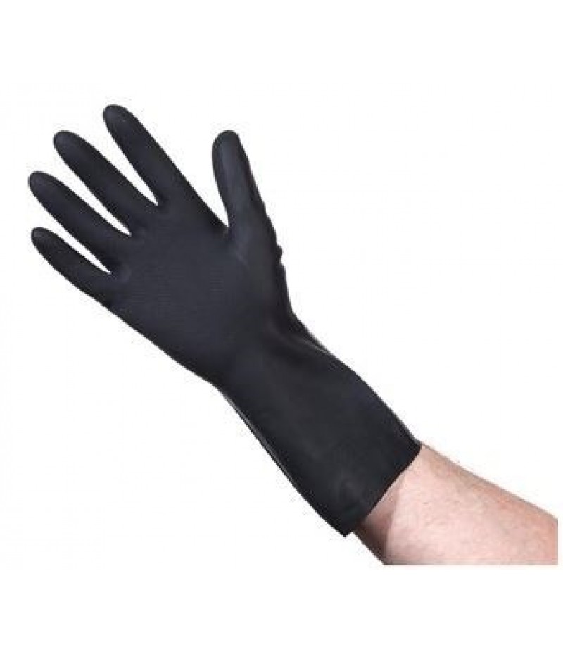 Handschoen Schoonmaak/Onderhoud Latex Zwart Maat M 7-8