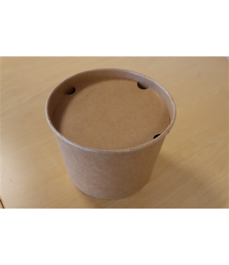 Foodbucket Kraft 130 oz 3850 ml met deksel 150 Stuks