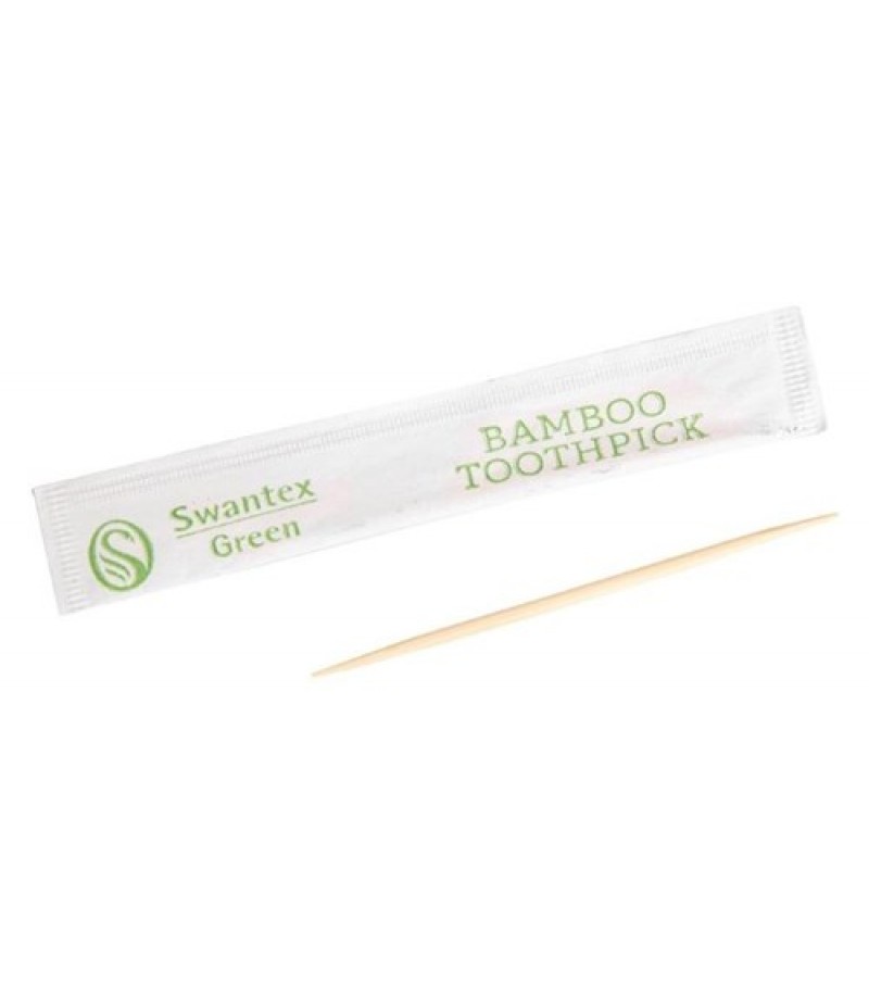 Tandenstoker Bamboe Per St Verpakt Swantex Green 1000 Stuks