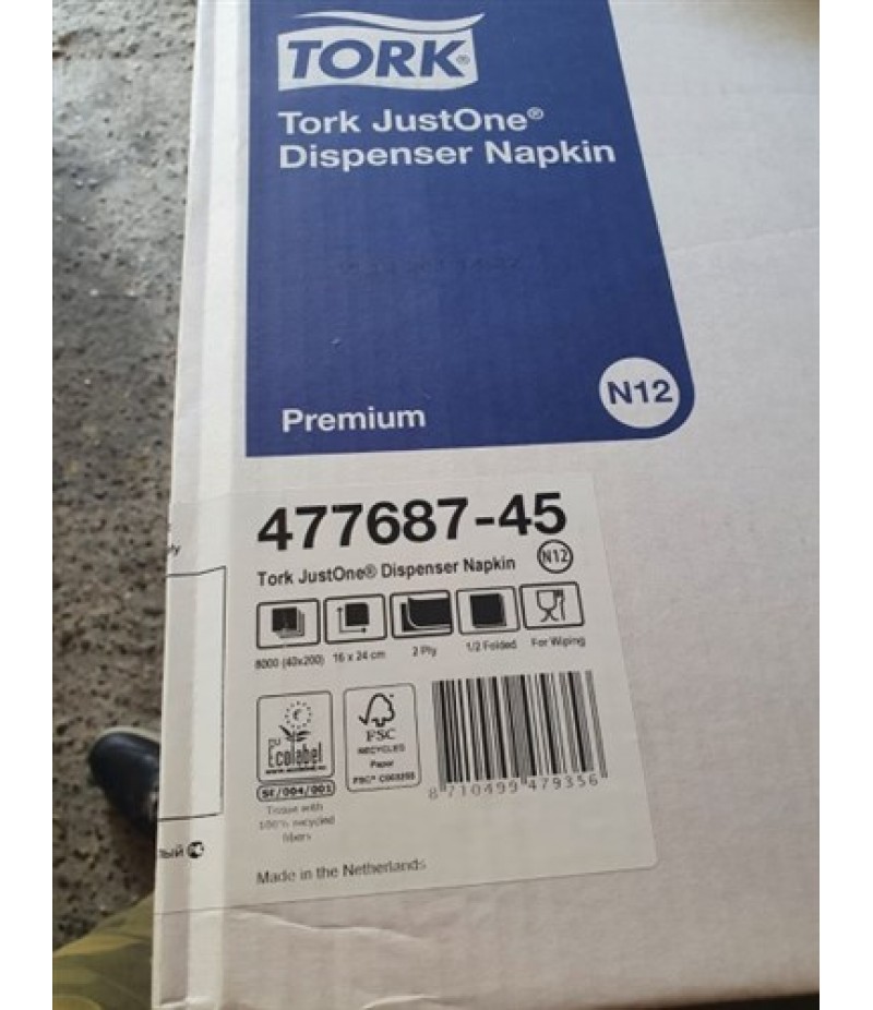 Servet Wit TORK Xpressnap® 16x24cm 2-Lgs/4-Vouw 8000st (N12)