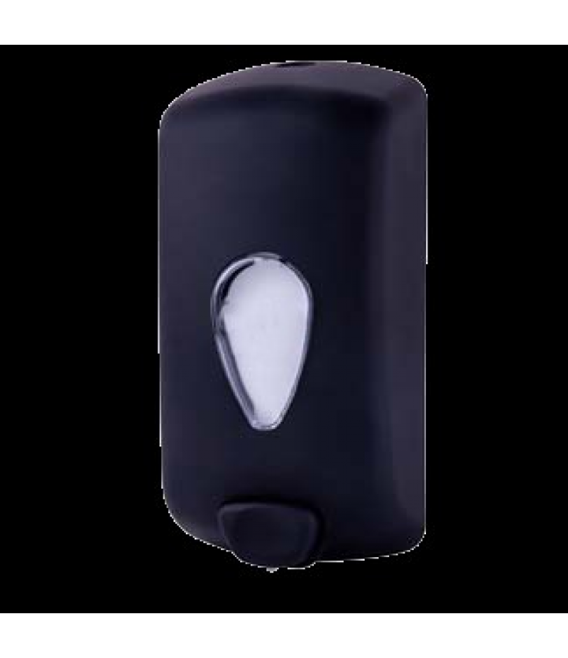 Zeepdispenser 100% recycled zwart kunststof soft touch 1 ltr