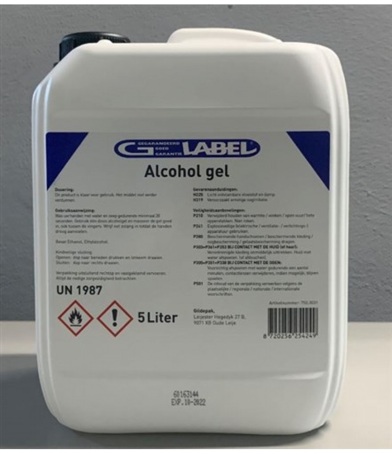 Handgel G-Label Desinfecterend Met Lavendel Geur Can 5 Liter