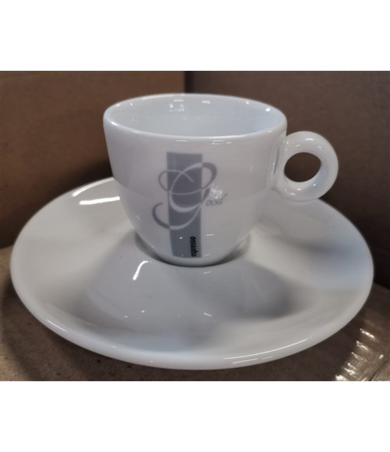 Espresso Good Espressokop 8cl Wit Opdruk Grijs