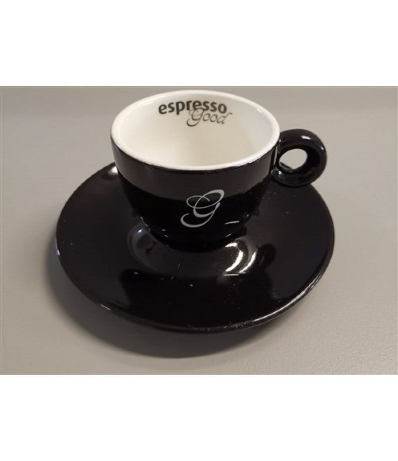 Espresso Good Koffiekop 15cl Zwart Opdruk Wit Rondo