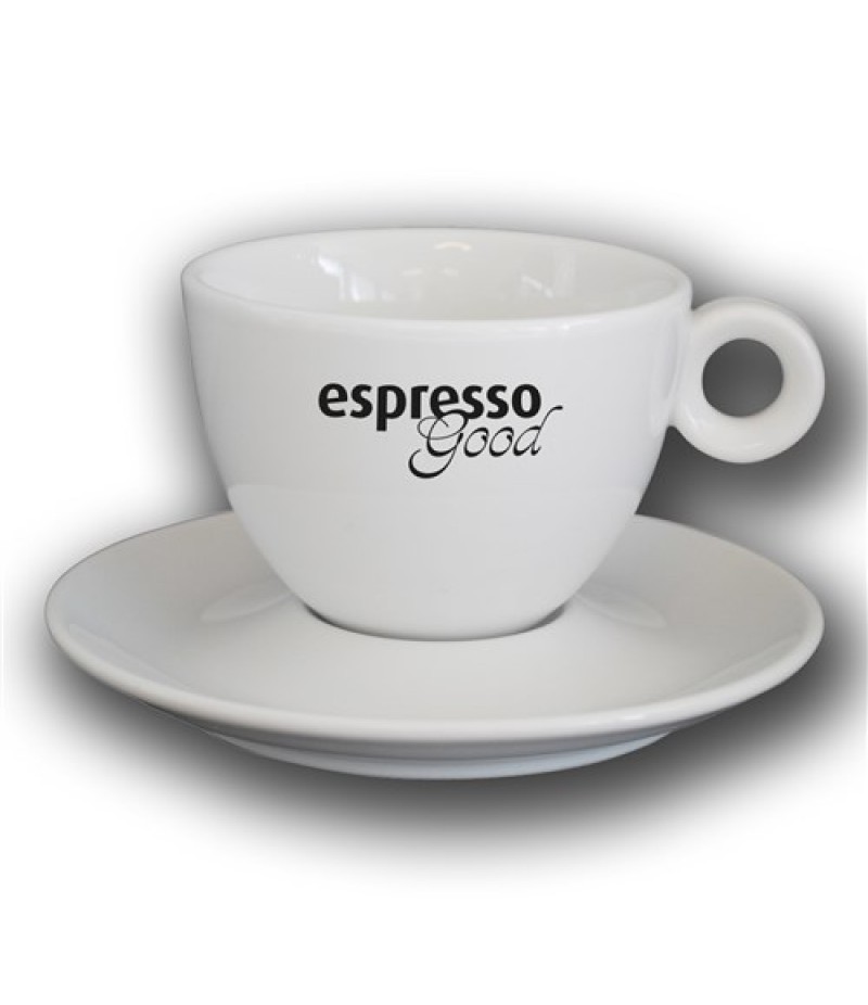 Espresso Good Kop 28cl Wit/Zwart (Excl. Schotel)