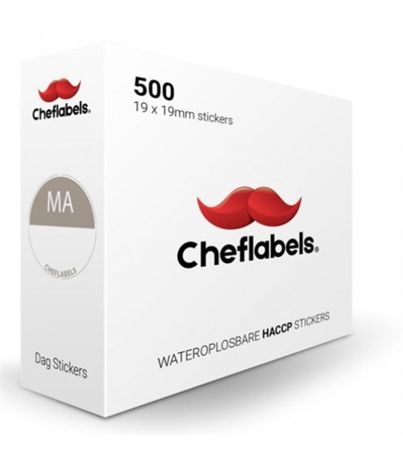 Stickers Oplosbaar Maandag 500 Stuks Cheflabel (V)