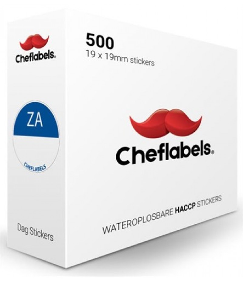 Stickers Oplosbaar Zaterdag 500 Stuks Cheflabel (V)