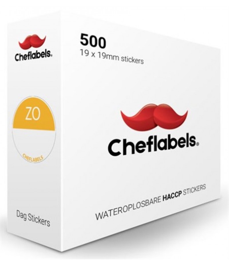 Stickers Oplosbaar Zondag 500 Stuks Cheflabel (V)