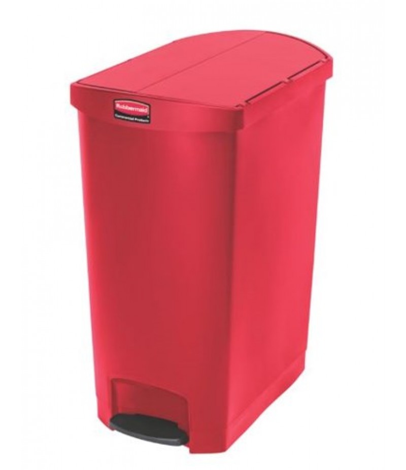 Container Slim Jim Step On End Step Rood 90 Liter Rubbermaid