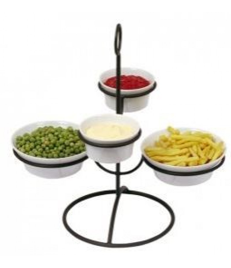 Etagere De Combination Incl. 2x Ramekin/2x Legumier Bakjes