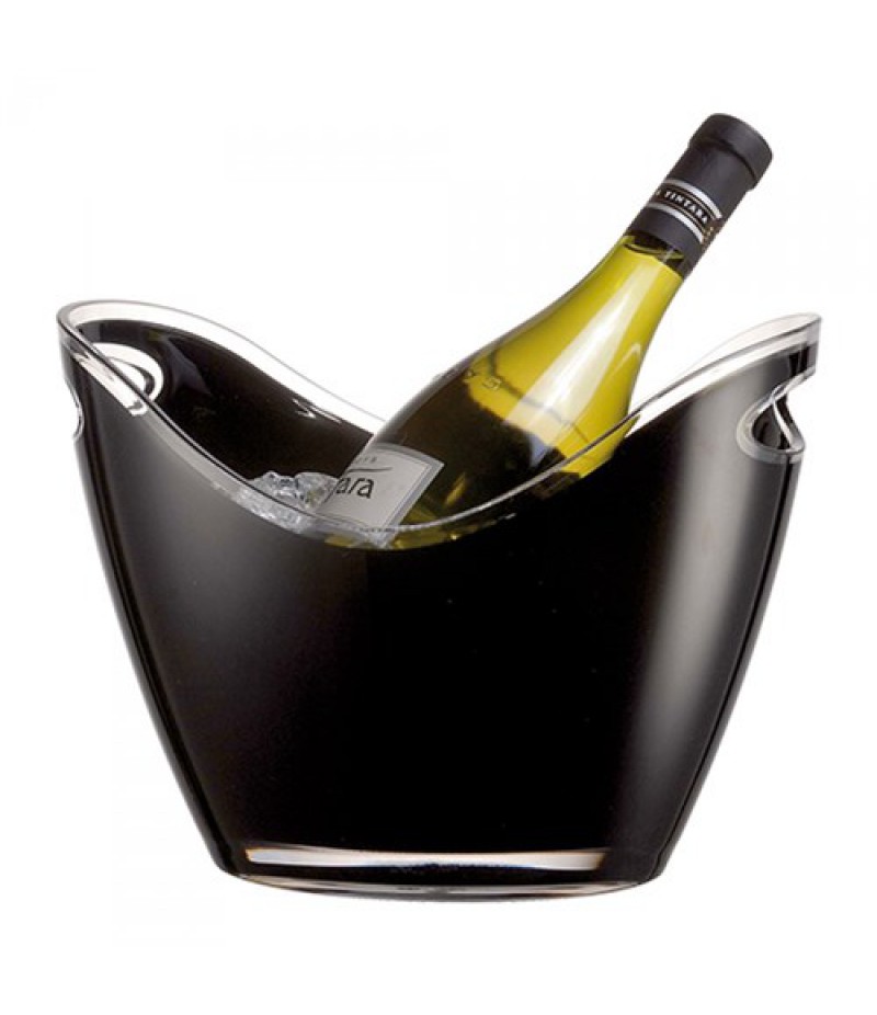 Wijnkoeler Zwart Transparant Inhoud 2 Flessen Vin Bouquet