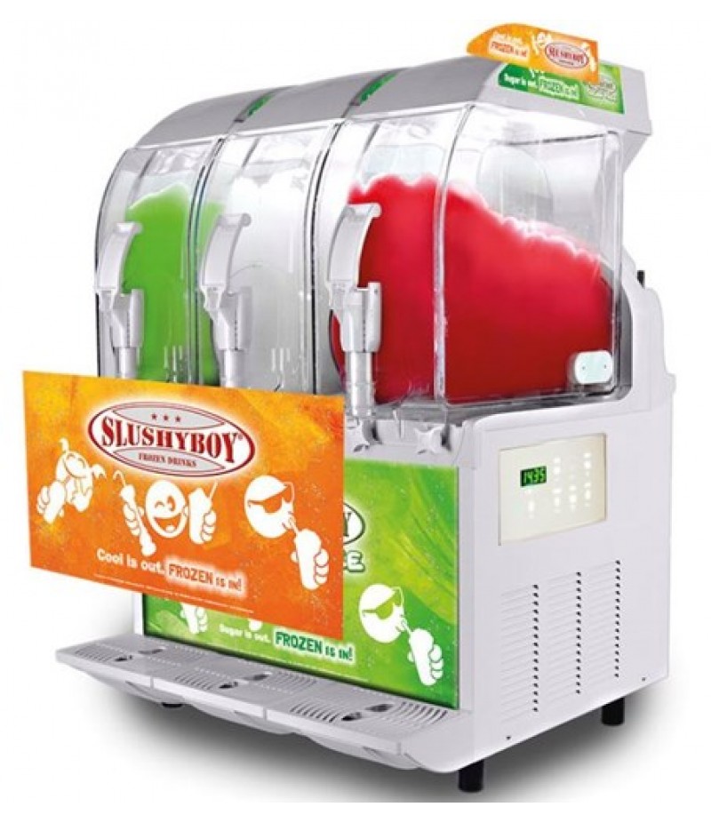 Slushmachine Eco HC 3x11 Ltr Wit Model 2021 Digitaal Display