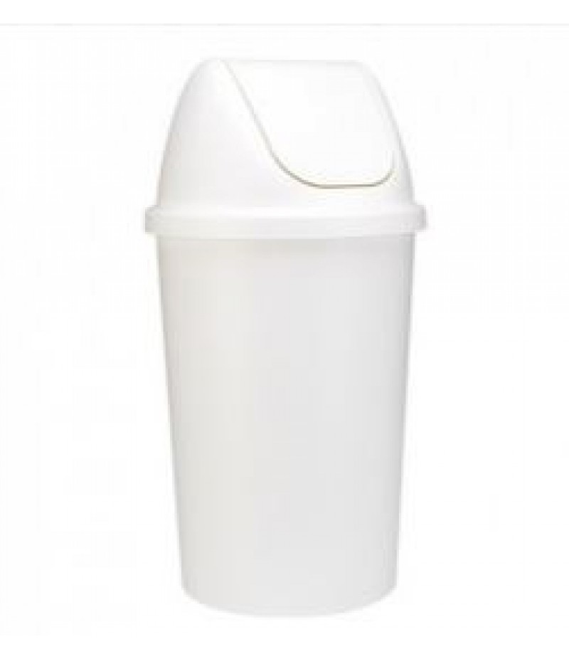 Afvalcontainer 45 Liter Wit Kunststof Tuimeldeksel Denox