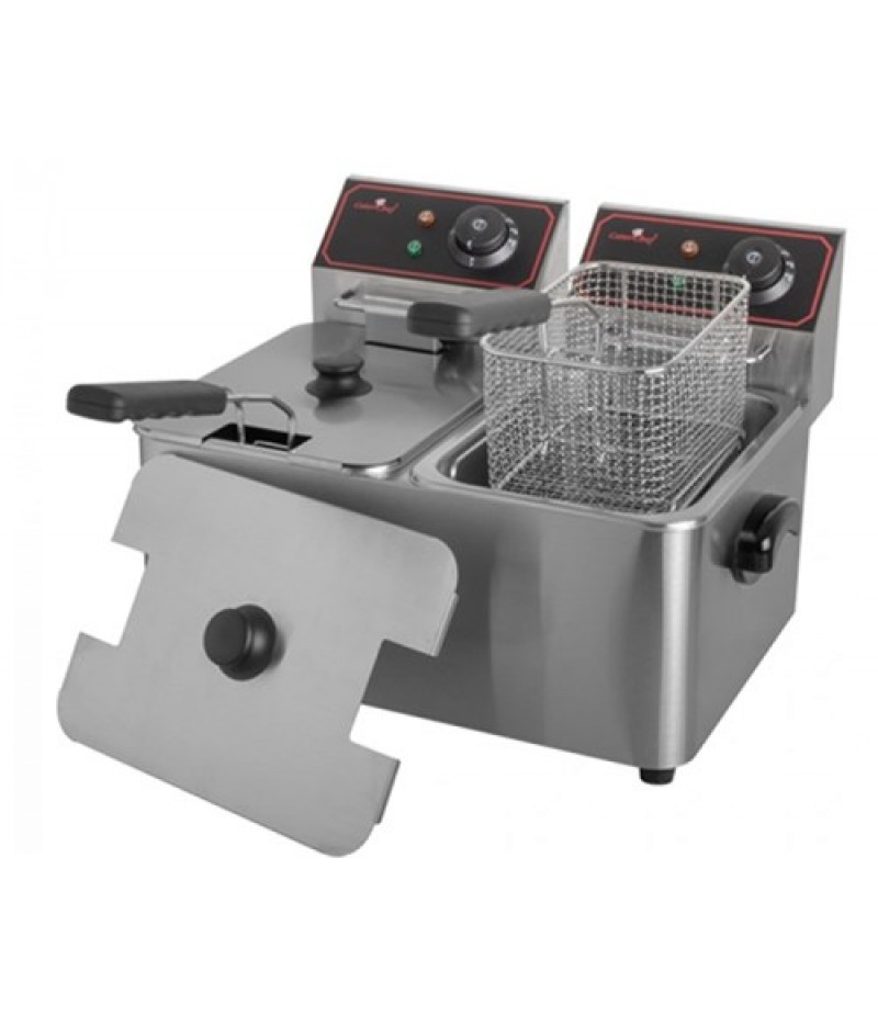 Friteuse 5+5Liter Elektrisch 2000W CaterChef