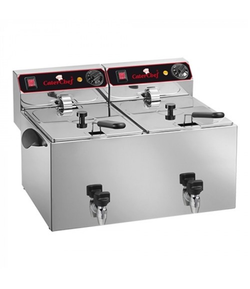 Friteuse 9+9 Liter Elektrisch CaterChef