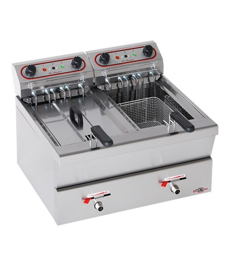 Friteuse 9+9 Liter Elektrisch CE13 3500W Stilfer